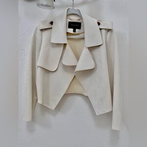 Banana Republic Petra Vegan Cream Suede Jacket - Size XS
